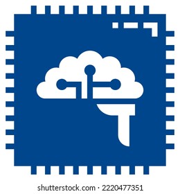 cpu modern concept ui ux icon for website, app, presentaion, flyer, brochure etc.