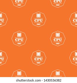 Cpu pattern vector orange for any web design best