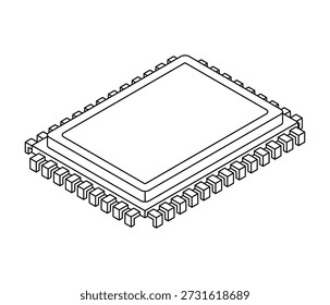 CPU PC. Processor isolated. Central processing system for computer