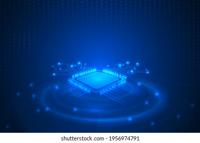 CPU performance abstract background. digital code and high security technology abstract.