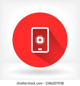 cpu phone vector icon . Lorem Ipsum Flat Design