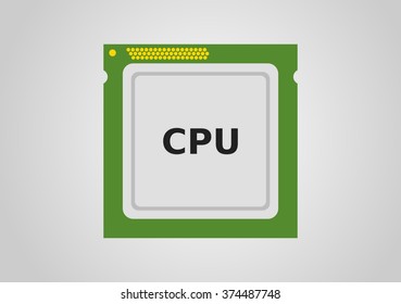 CPU (processor) flat design