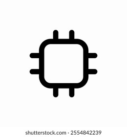 cpu processor icon sign vector