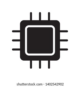 Cpu, Processor icon in trendy flat style design. Vector graphic illustration. Suitable for website design, logo, app, and ui. Pixel perfect. EPS 10.