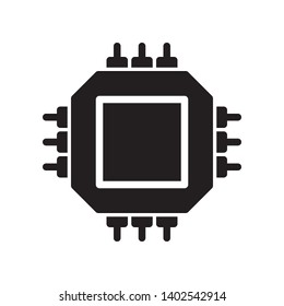 Cpu, Processor icon in trendy flat style design. Vector graphic illustration. Suitable for website design, logo, app, and ui. Pixel perfect. EPS 10.