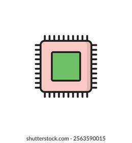 CPU Processor icon vector design templates simple and modern