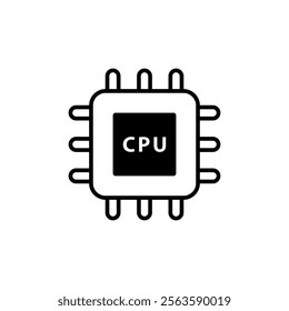 CPU Processor icon vector design templates simple and modern
