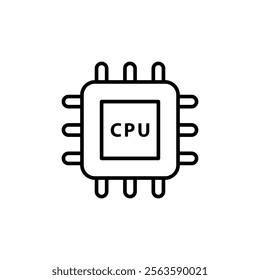 CPU Processor icon vector design templates simple and modern