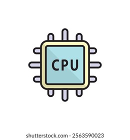 CPU Processor icon vector design templates simple and modern