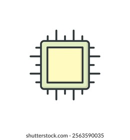 CPU Processor icon vector design templates simple and modern