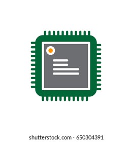 Cpu, processor vector icon, colorful sign