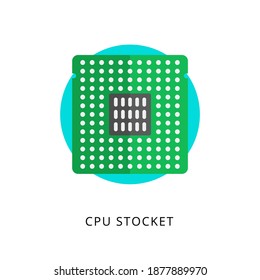 CPU Stocket icon in vector. Logotype