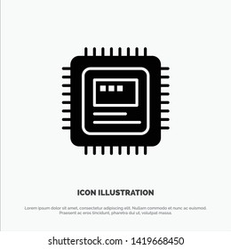 Cpu, Storage, Computer, Hardware Solid Black Glyph Icon