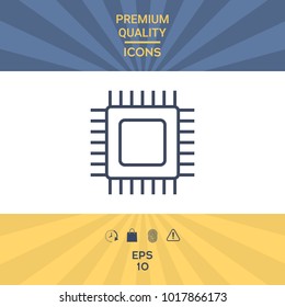 CPU symbol icon. Element for your design