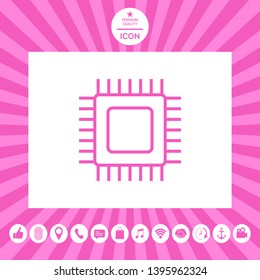 CPU symbol icon. Element for your design