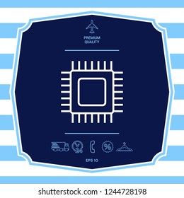 CPU symbol icon. Graphic elements for your design