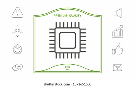 CPU symbol icon. Graphic elements for your design