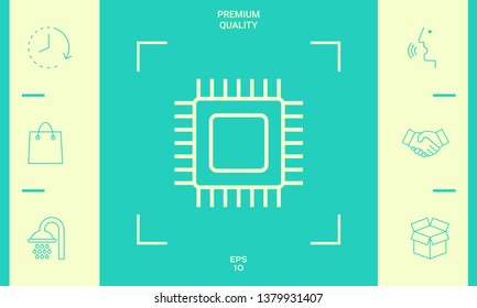 CPU symbol icon. Graphic elements for your design