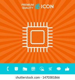 CPU symbol icon. Graphic elements for your design
