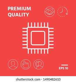 CPU symbol icon. Graphic elements for your design