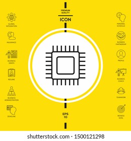 CPU symbol icon. Graphic elements for your design