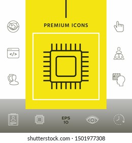 CPU symbol icon. Graphic elements for your design