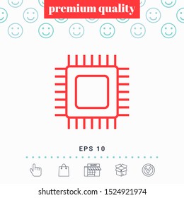 CPU symbol icon. Graphic elements for your design