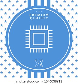 CPU symbol icon. Graphic elements for your design