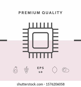 CPU symbol icon. Graphic elements for your design