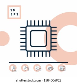 CPU symbol icon. Graphic elements for your design
