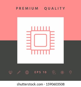 CPU symbol icon. Graphic elements for your design