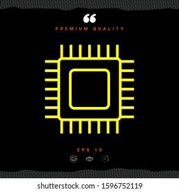 CPU symbol icon. Graphic elements for your design