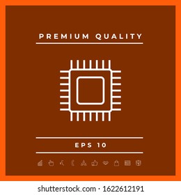 CPU symbol icon. Graphic elements for your design