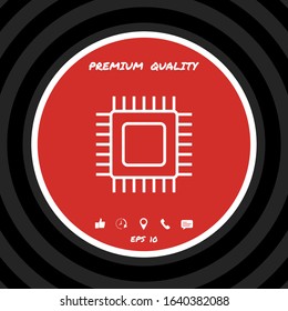 CPU symbol icon. Graphic elements for your design