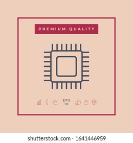 CPU symbol icon. Graphic elements for your design