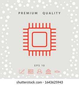 CPU symbol icon. Graphic elements for your design