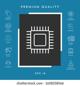 CPU symbol icon. Graphic elements for your design