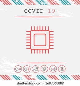 CPU symbol icon. Graphic elements for your design