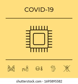 CPU symbol icon. Graphic elements for your design