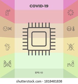 CPU symbol icon. Graphic elements for your design