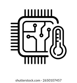 CPU temperature – vector icon