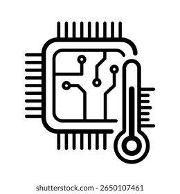 CPU temperature – vector icon
