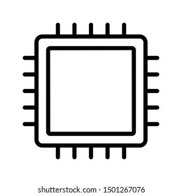 cpu thin line vector icon