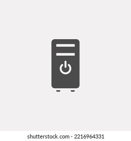 Cpu-Turmsymbol, Vektorsymbol, Symbol, Logo-Illustration für Web und Mobile
