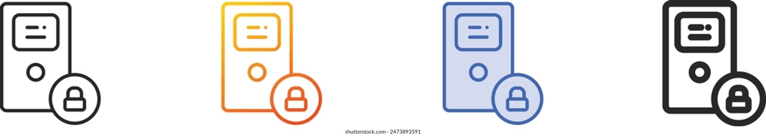 cpu tower icon.Thin Linear, Gradient, Blue Stroke and bold Style Design Isolated On White Background