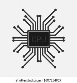 Cpu transparent icon. Cpu symbol design from Artificial Intellegence collection. Simple element vector illustration. Can be used. Cpu transparent icon.