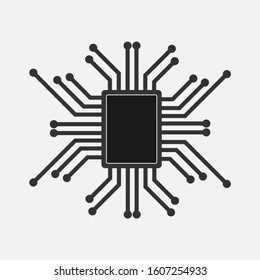 Cpu transparent icon. Cpu symbol design from Artificial Intellegence collection. Simple element vector illustration. Can be used. Cpu transparent icon.