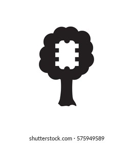 CPU in tree icon illustration isolated vector sign symbol