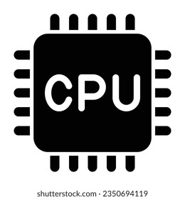 Cpu Vector Glyph Icon For Personal And Commercial Use.

