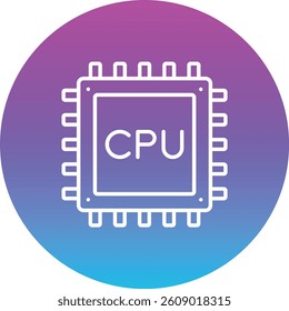 Cpu vector icon. Can be used for printing, mobile and web applications.